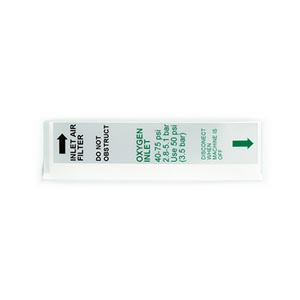 Label Oxygen Inlet English (350C0065-02) Label Oxygen Inlet English (350C0065-02)